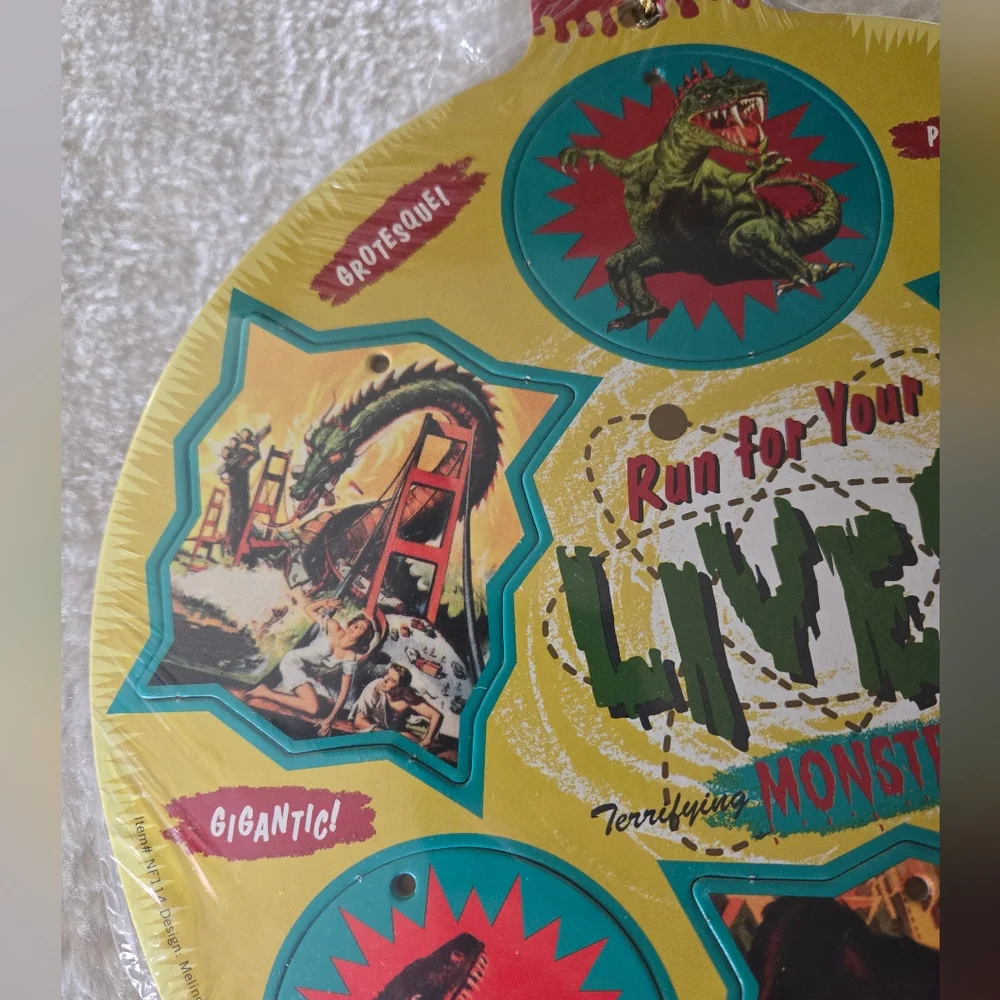 Blue Q Deluxe Die-Cut Terrifying Monsters Tree Ornaments Melinda Beck Art NIP